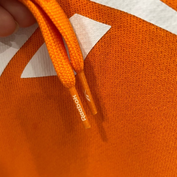 REEBOK Over the Head Hoodie with Large Logo Orange - Picture 7 of 10